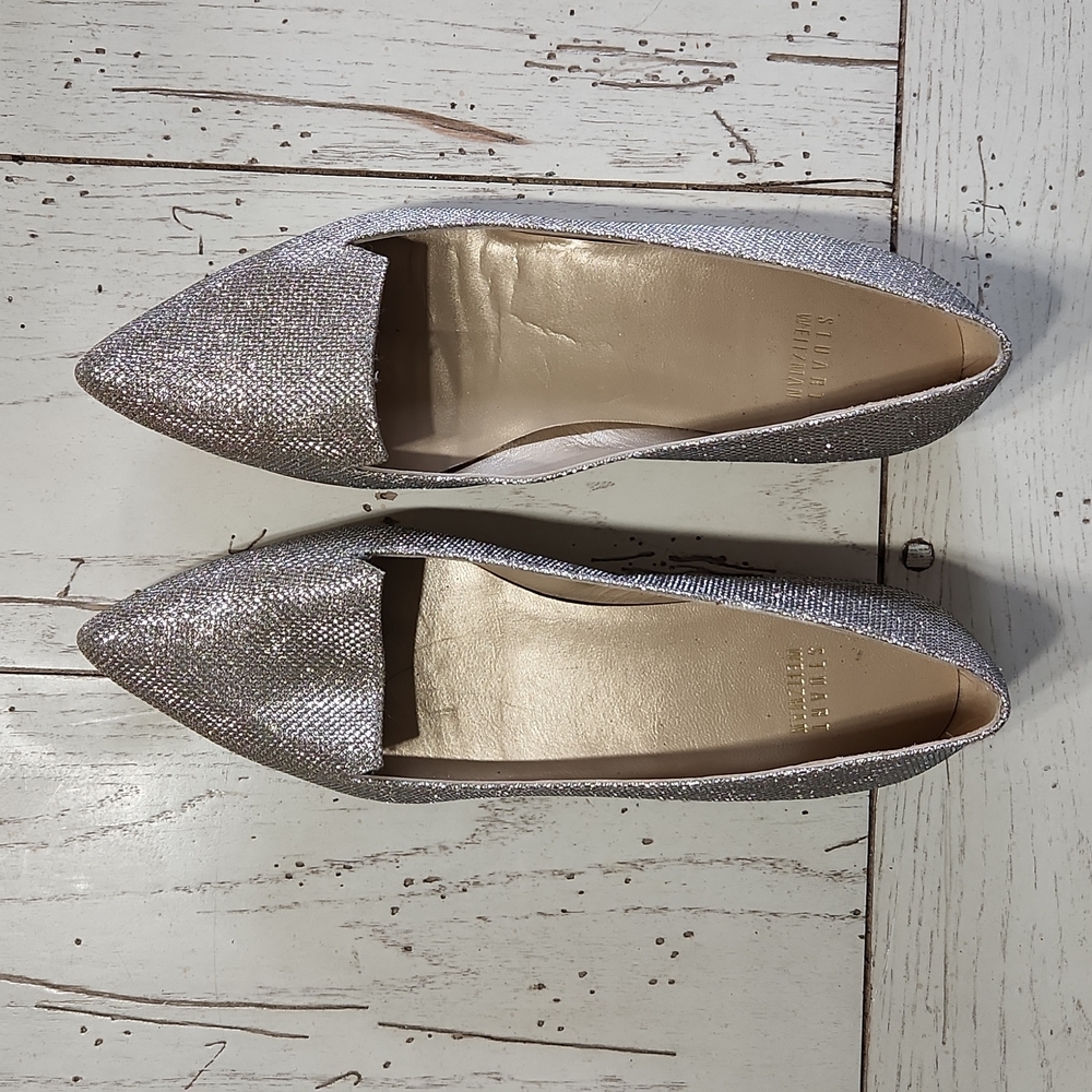 Stuart Weitzman ladies 7 1/2 M 7.5 M Shiny Flat Shoes